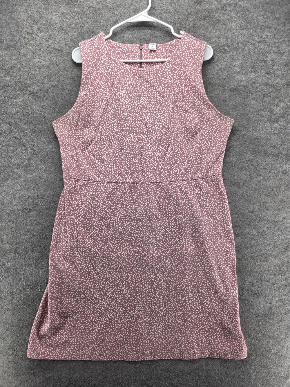 Old Navy Dress Womens XL Pink Sheath Knee Length Sleeveless Floral Print Jersey
